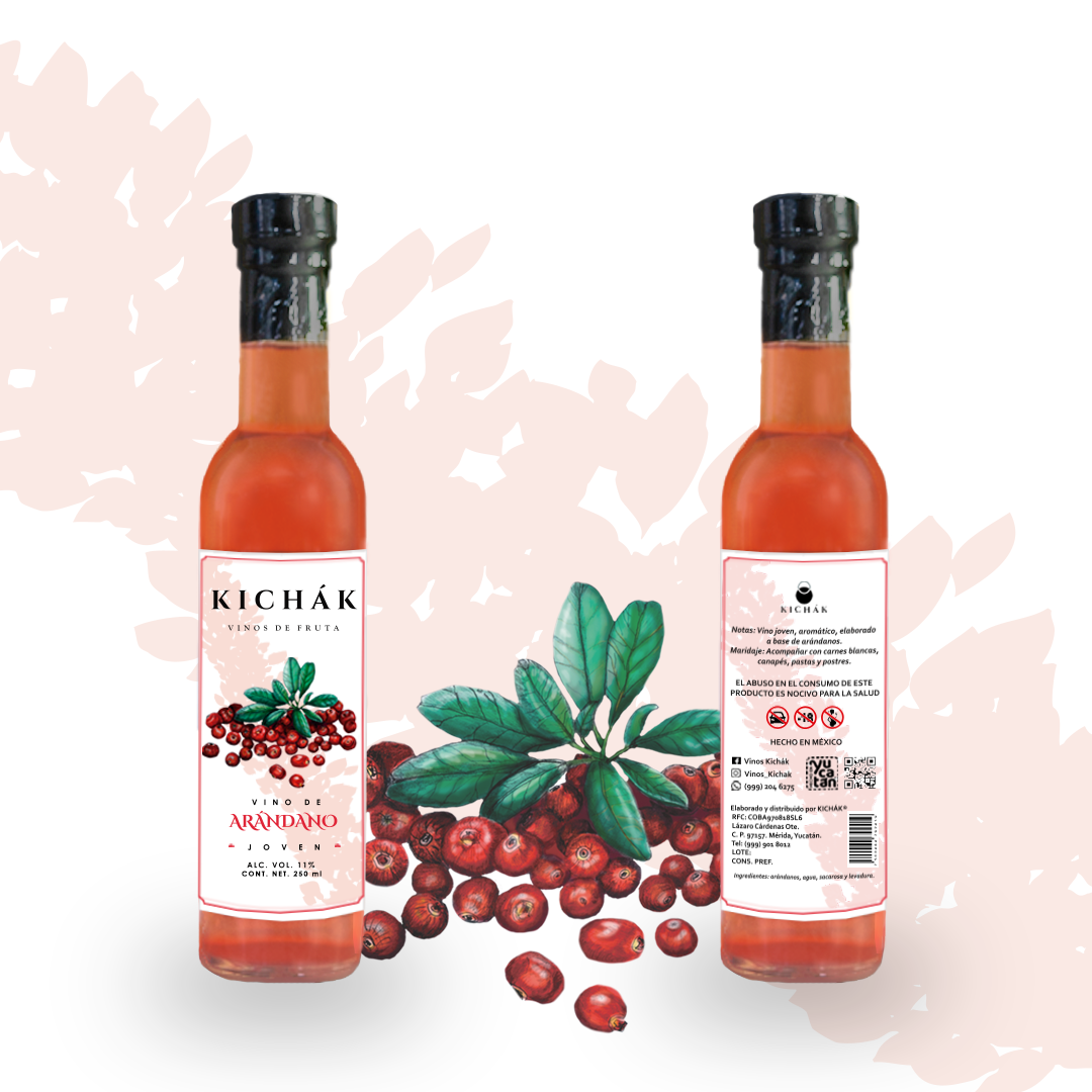 mini vinos de arandano kichak 250 ml