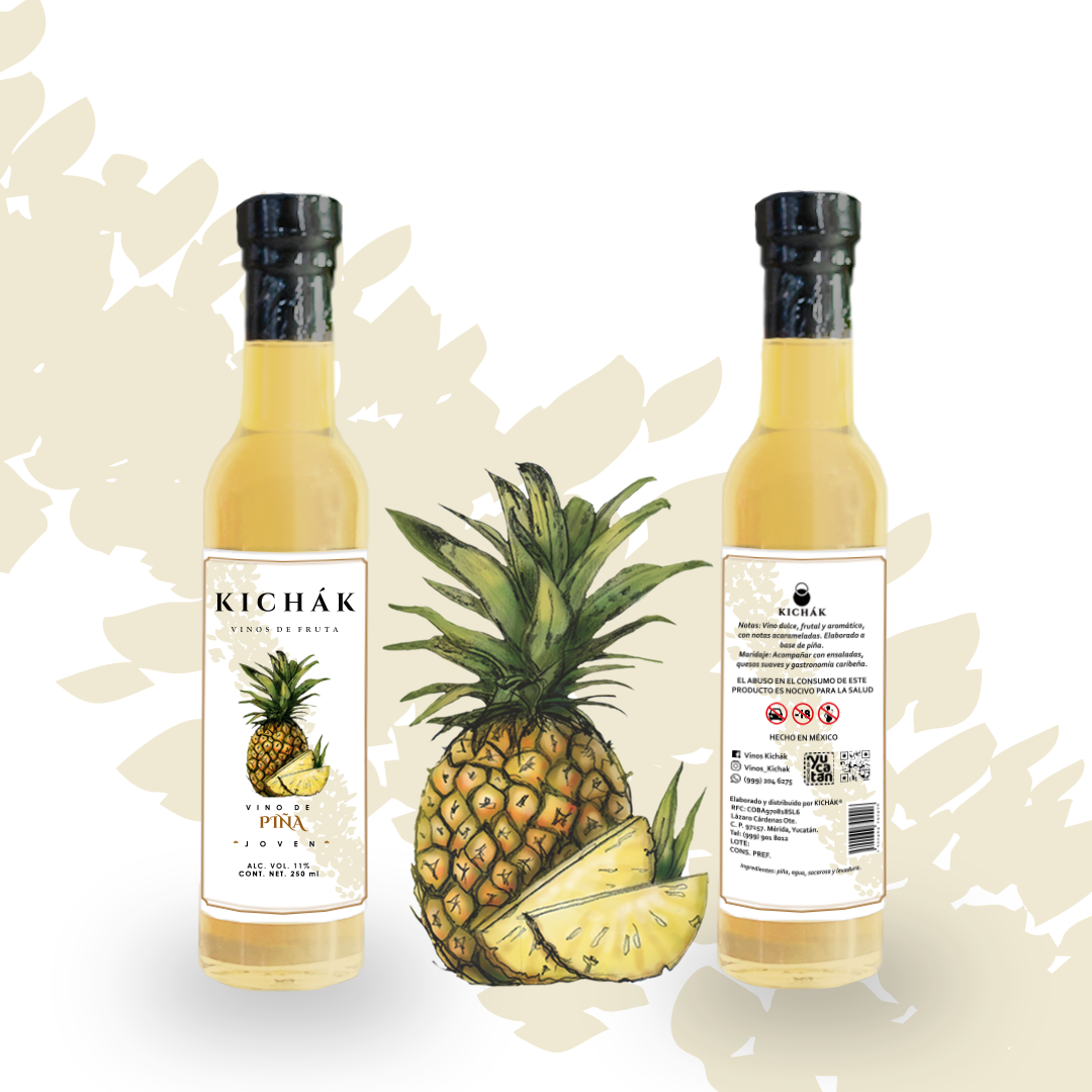 mini vinos de piña kichak 250 ml