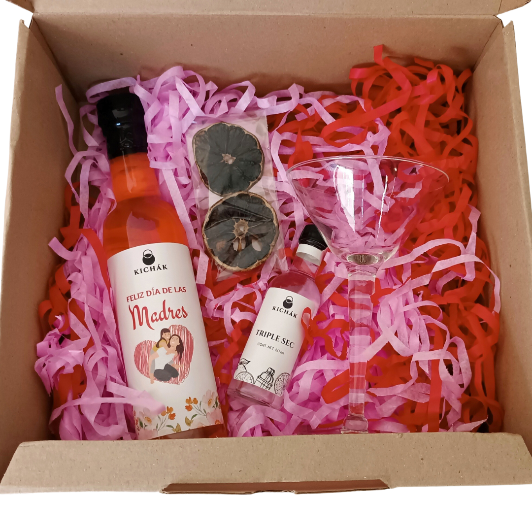Caja de Regalo Personalizada con Vino: Kit Coctelería