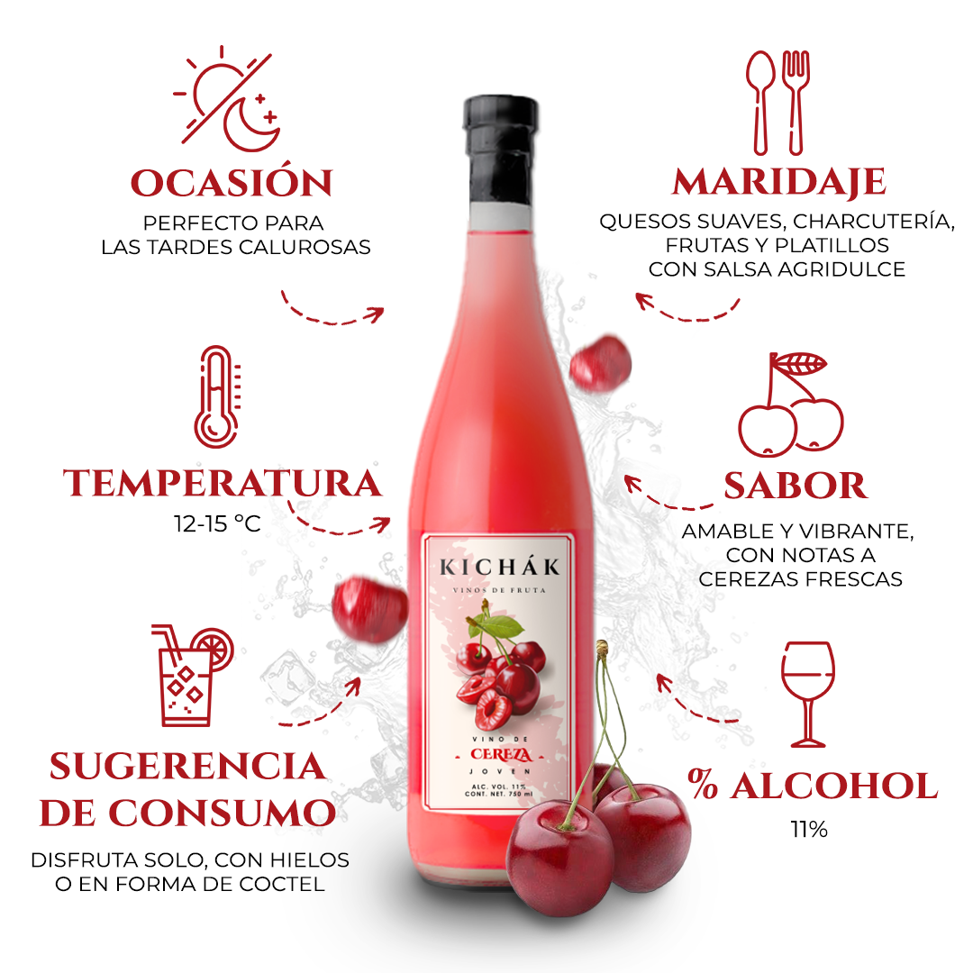 Vino de cereza kichak 750 ml