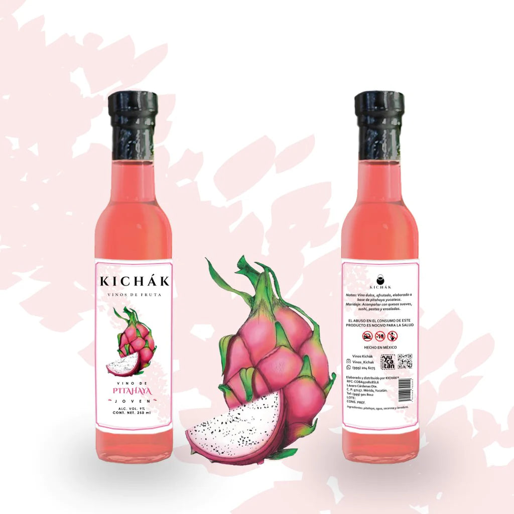 mini vinos de pitahaya kichak 250 ml