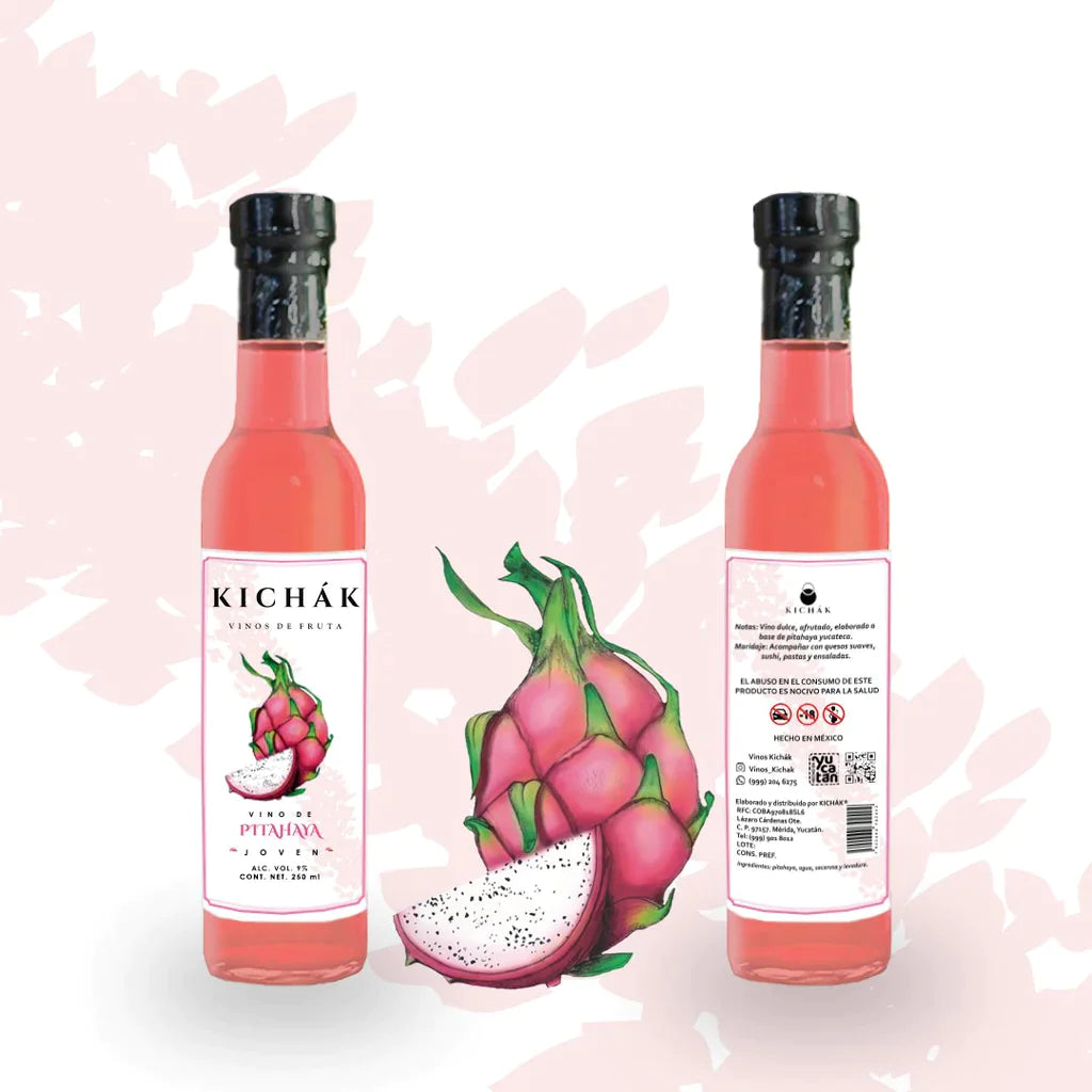 mini vinos de pitahaya kichak 250 ml