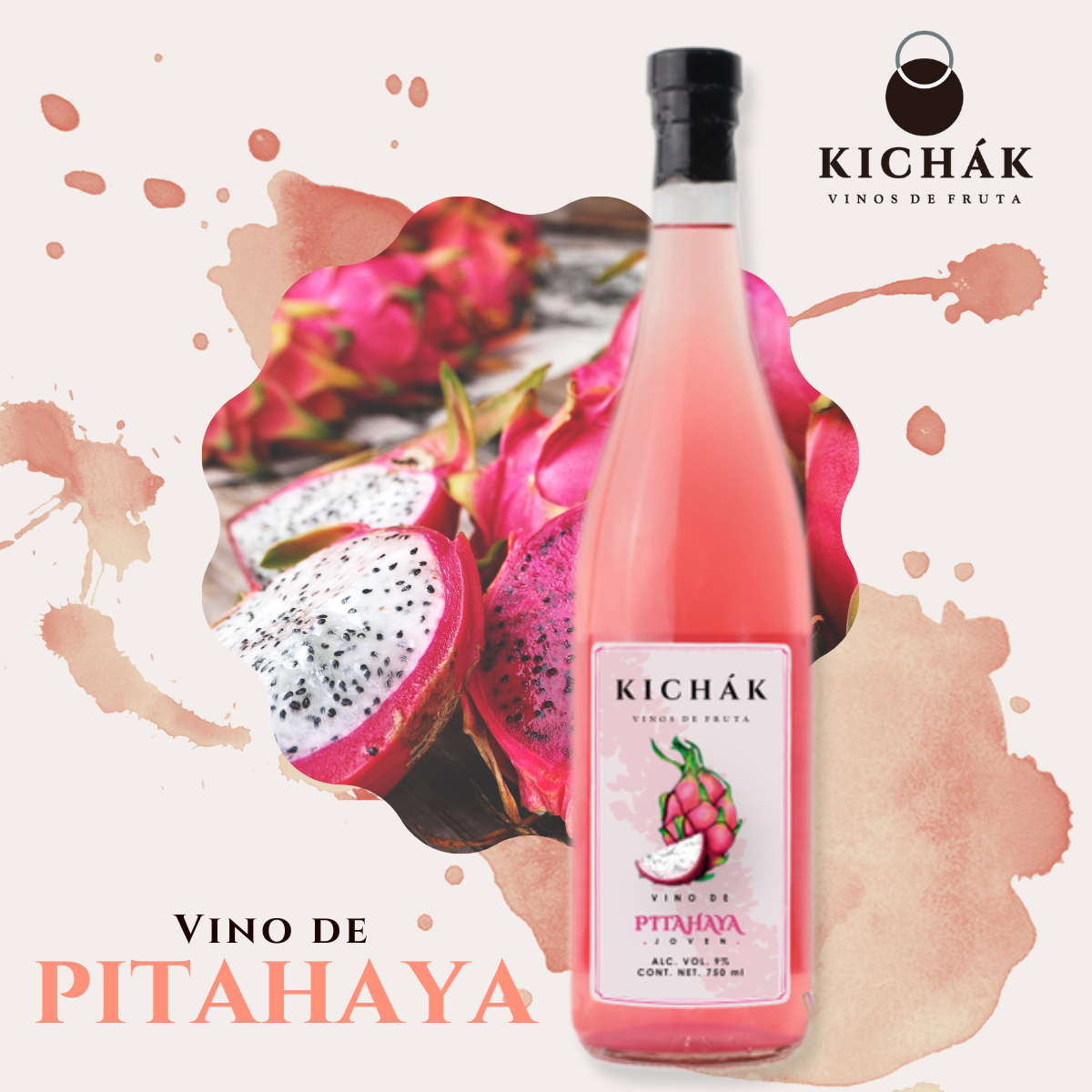 VINO DE PITAHAYA KICHÁK 750 ML