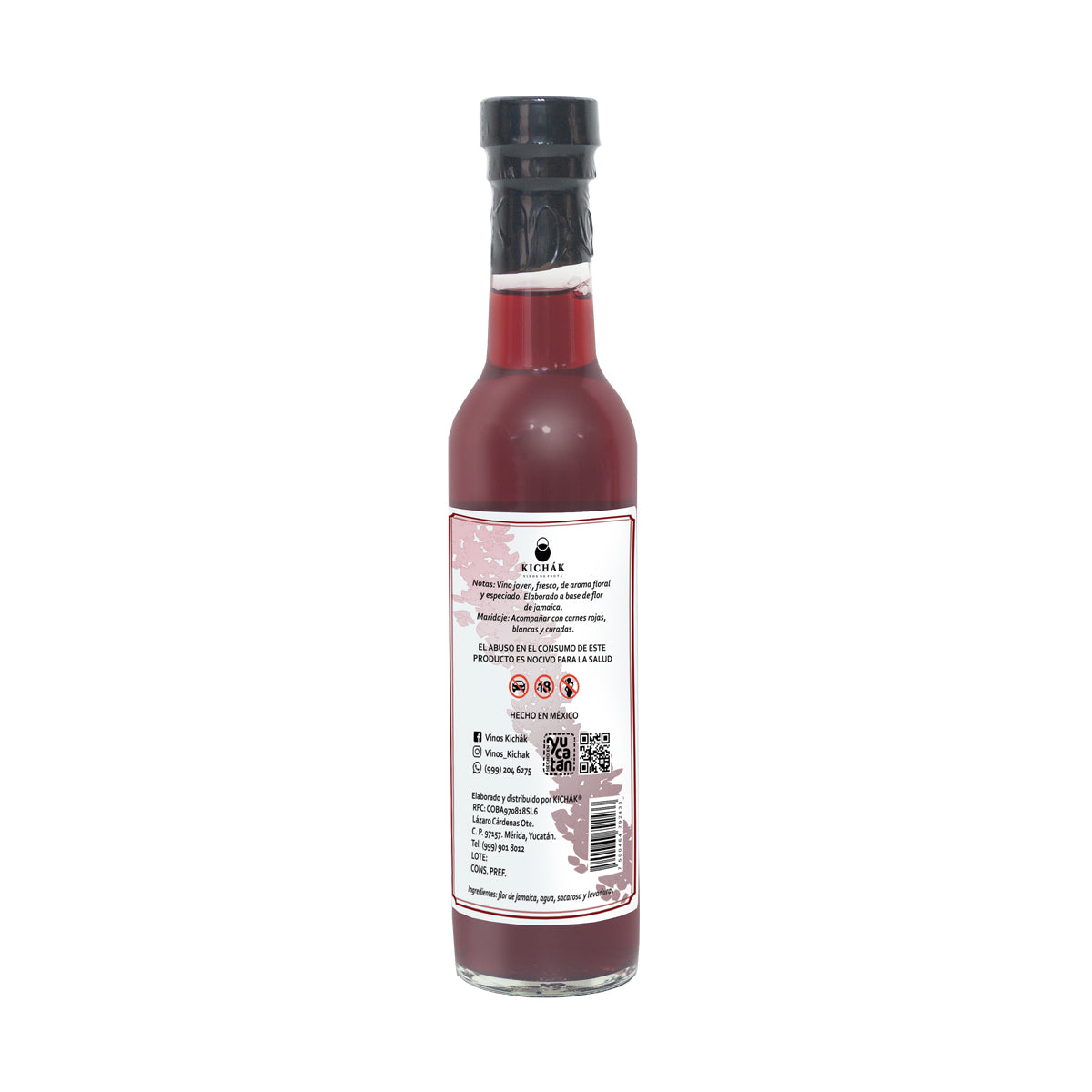 VINO DE FLOR DE JAMAICA KICHÁK 250 ML