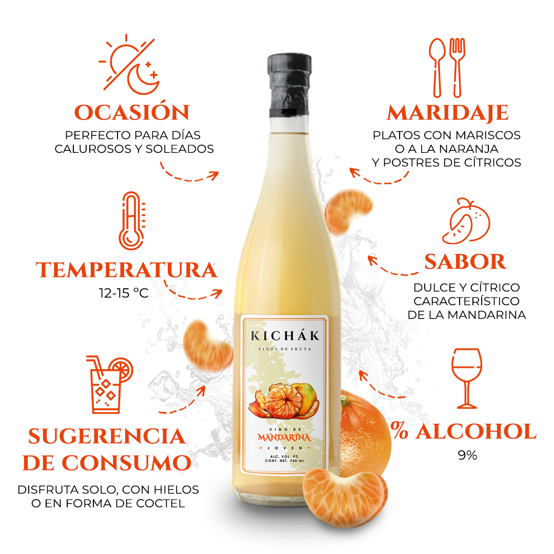 VINO DE FRUTA KICHAK MANDARINA 750 ML