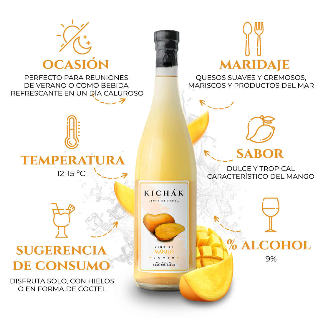 VINO DE FRUTA KICHÁK MANGO 750 ML