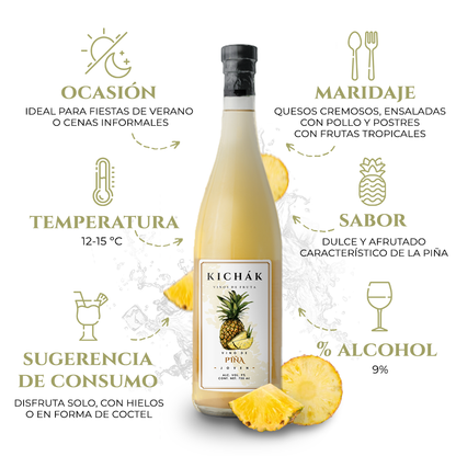 Vinos De Piña Kichák, Pack 6 Pz 750 Ml