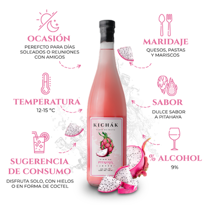 Vinos De Pitahaya Kichák, Pack 6 Pz 750 Ml