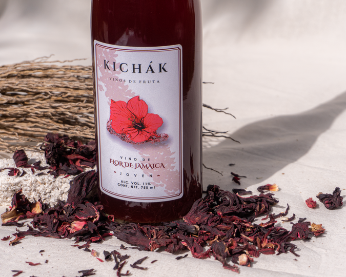 VINO DE FLOR DE JAMAICA KICHÁK 750 ML