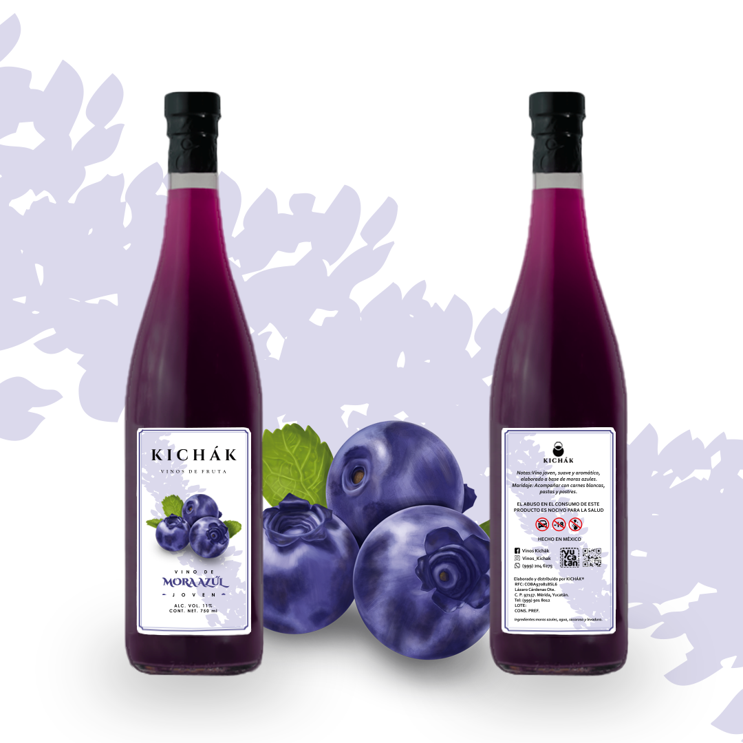 VINO DE MORA AZUL KICHÁK 750 ML