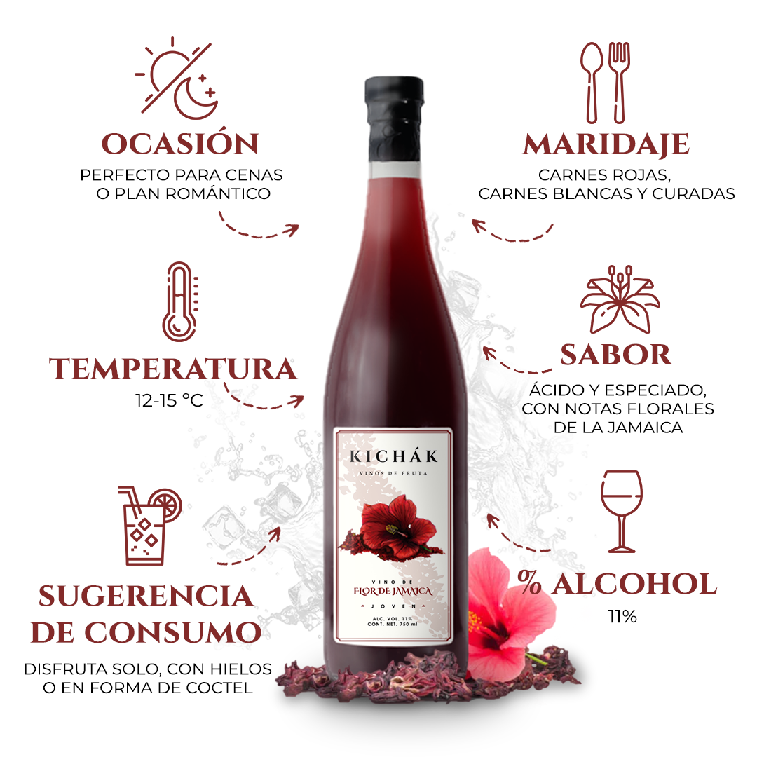 VINO DE FRUTA KICHÁK JAMAICA 750 ML